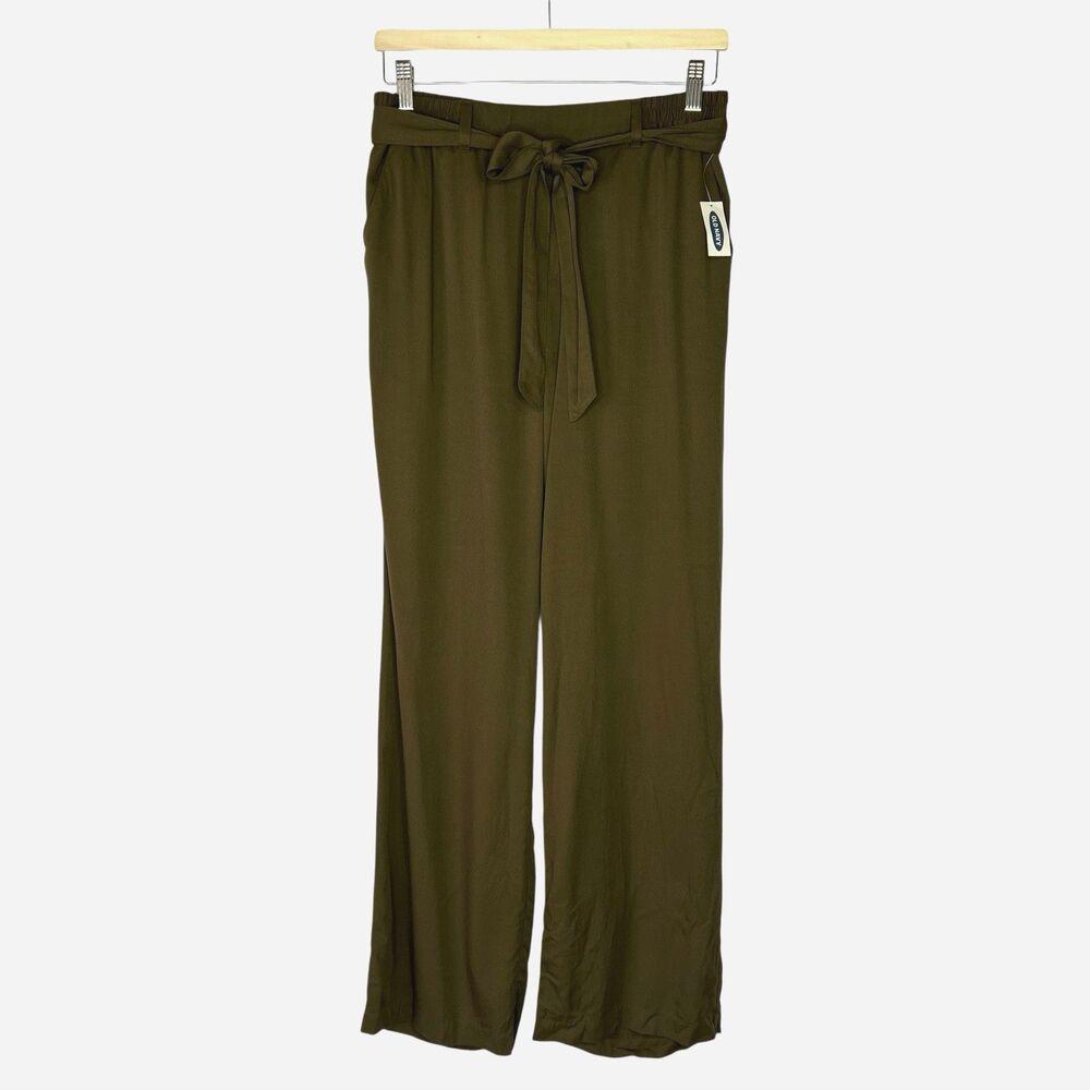 NWT Old Navy Women’s High-Waisted Tie-Belt Soft Pants Size Small 29.5" Inseam